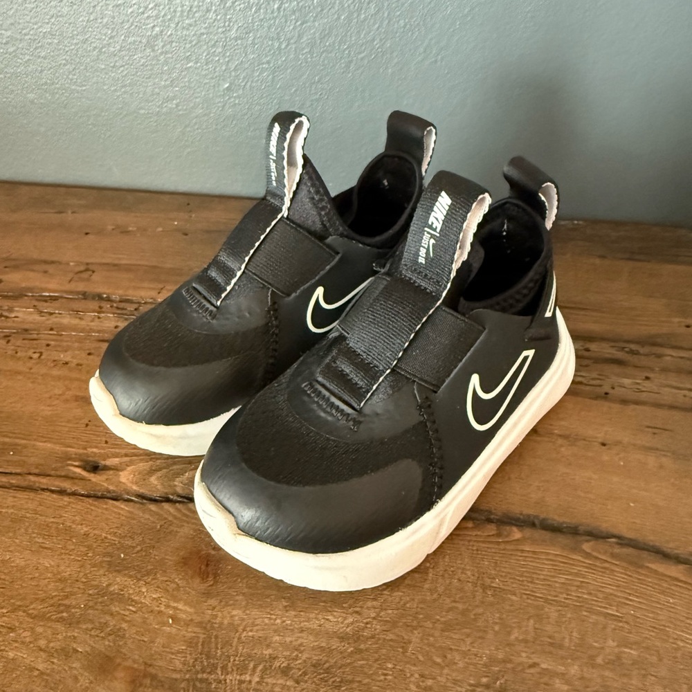 Nike Kids Black and White Slip-On Sneakers